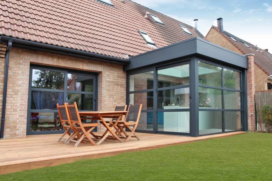 Aanbouwveranda in aluminium